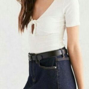 Women's Project Social T Urban Outfitters Ivory Sara Tie-Front Top XS